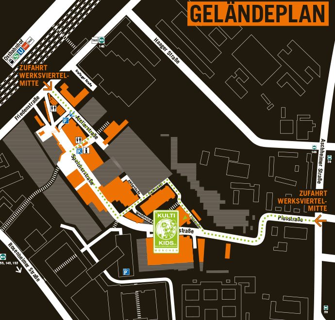 Geländeplan des Werksviertels Geländeplan des Werksviertels